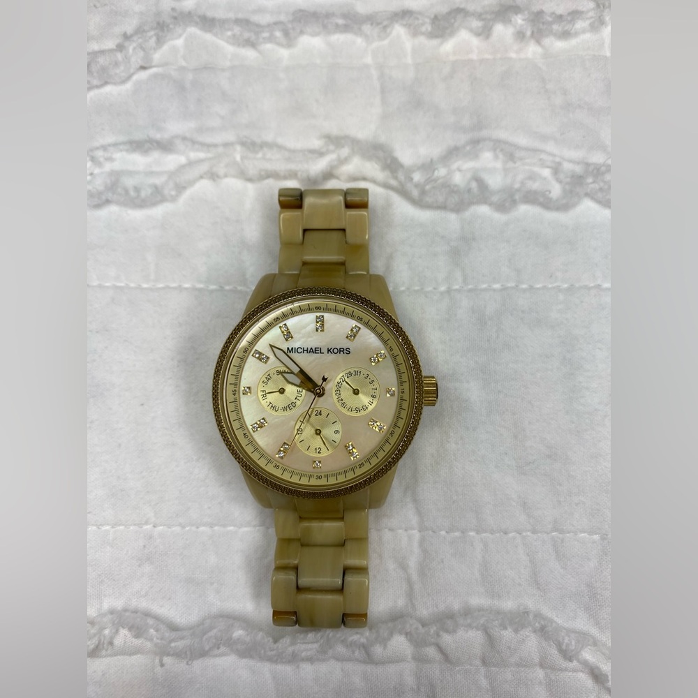 Michael Kors Women's MK5039 Ritz Horn Gold Watch